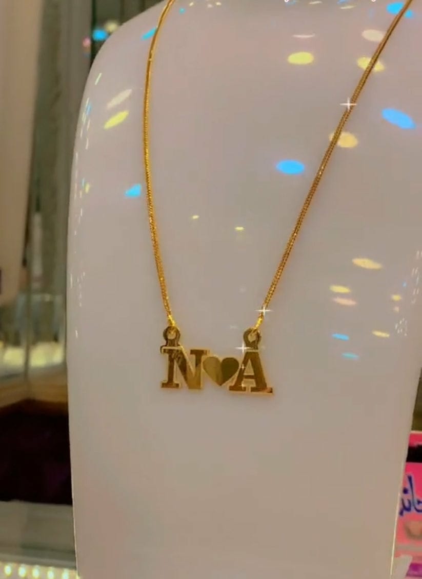 Alphabetic Couple necklace